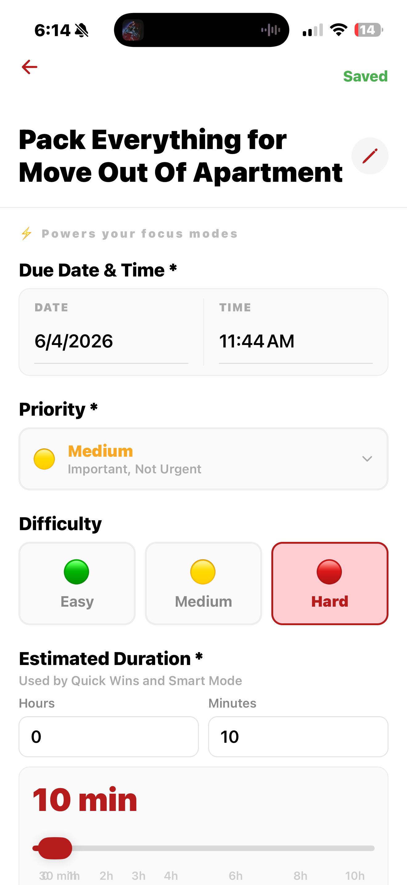 Task Detail