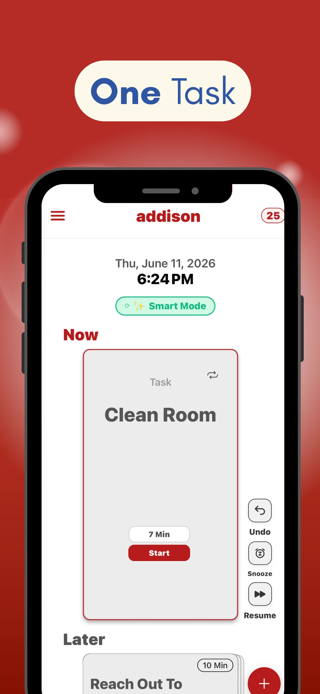 One Task: focus on a single task with a timer
